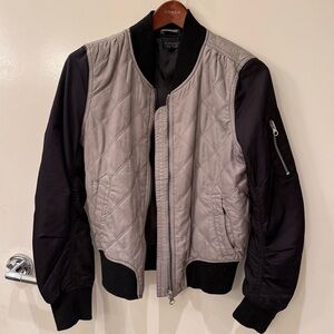 Topshop Women’s Bomber Jacket - Black and Gray
